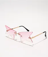 Pink Half Star Sunglasses