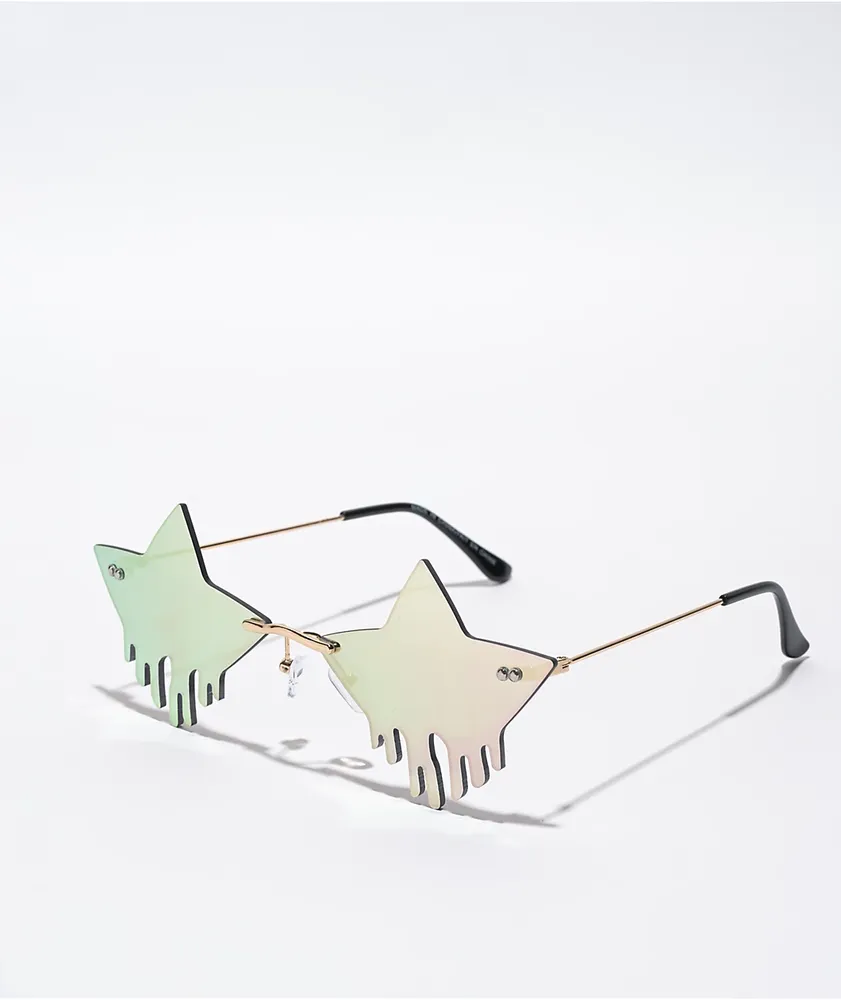 Pink Revo Dripping Star Sunglasses