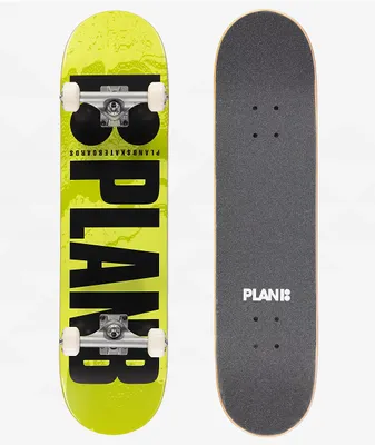 Plan B OG Team Metallic Black 8.0" Skateboard Complete