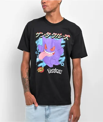 Pokémon & Santa Cruz Ghost Type 3 Men's Black T-Shirt