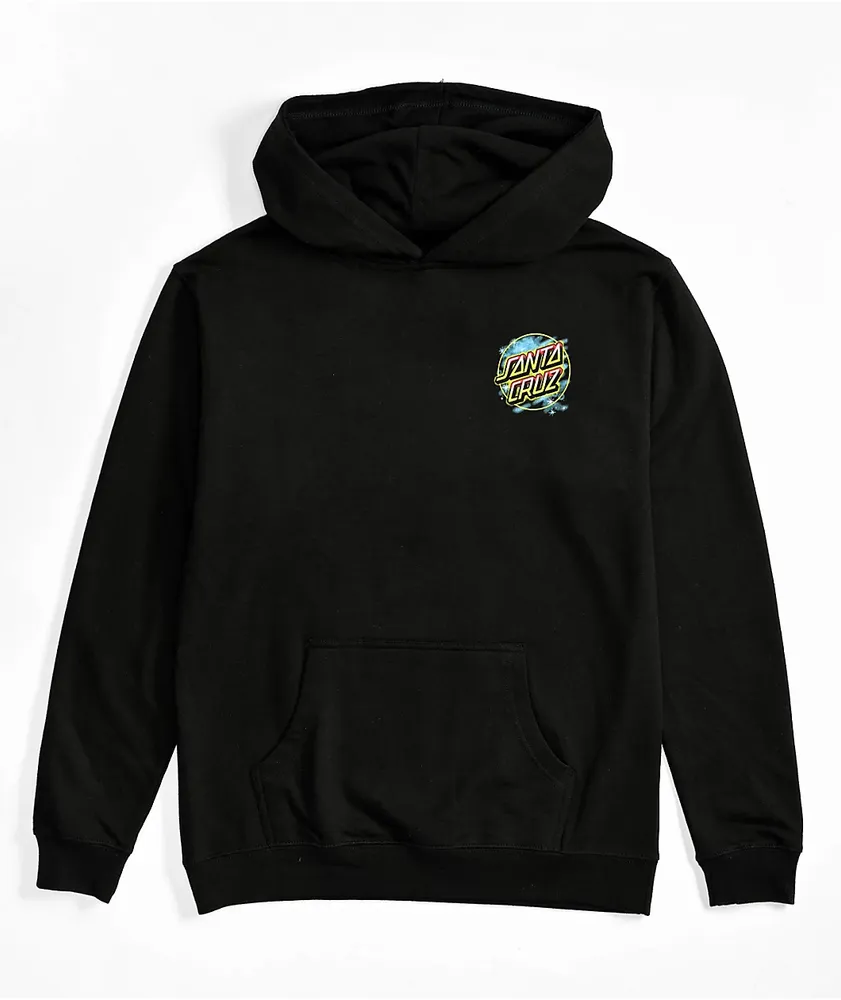 Pokémon & Santa Cruz Pikachu Spray Dot Youth Black Hoodie
