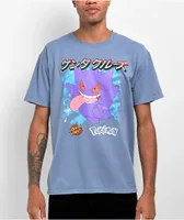 Pokemon & Santa Cruz Ghost Type 3 Men's Blue T-Shirt