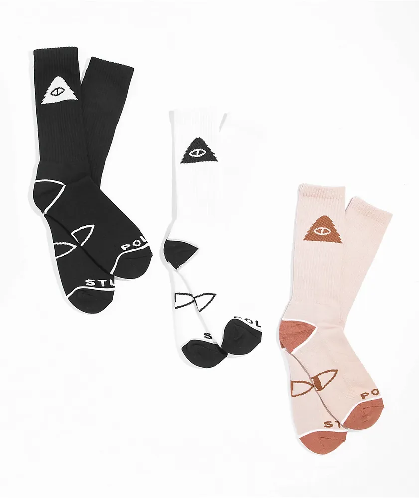 Poler Icon 3-Pack Crew Socks