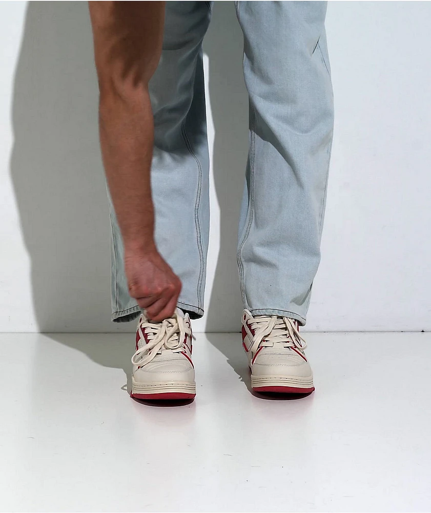 Pony M-100 Low Off White & Red Shoe