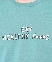 Porous Walker Eat Healthy Foods Teal T-Shirt