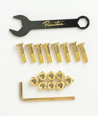 Primitive .875" Gold Skateboard Hardware