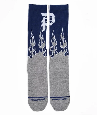Primitive Burnout Navy Crew Socks