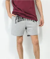 Primitive Collegiate Arch Grey Fleece Sweat Shorts