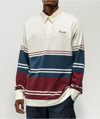 Primitive Paxton White Long Sleeve Polo Shirt