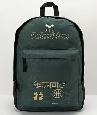 Primitive Reboot Green & Black Backpack