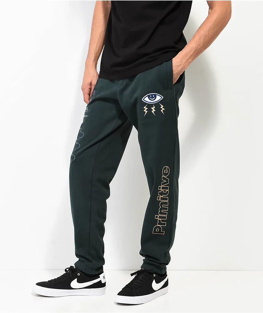Primitive Reboot Green Fleece Sweatpants