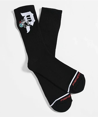 Primitive Savior Black Crew Socks