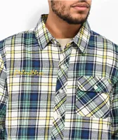 Primitive Strike Blue, Green & Yellow Flannel Shirt