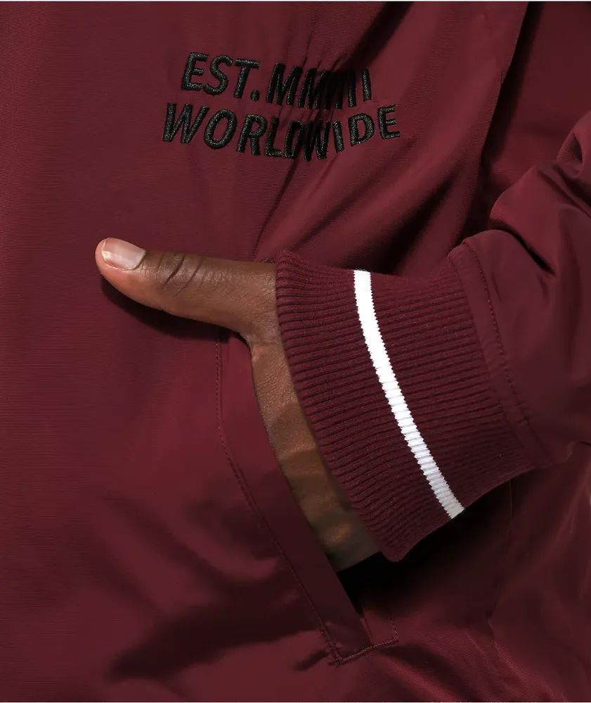 Primitive Two-fer Wine Hooded Varsity Jacket