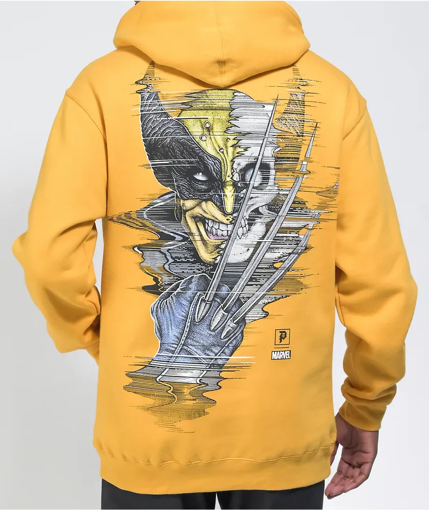 Primitive x Marvel by Paul Jackson Wolverine Yellow Hoodie