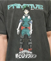 Primitive x My Hero Academia Izuku Midoriya Black Wash T-Shirt