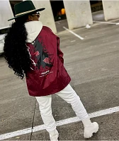 Primitive x Naruto Crows Burgundy Coaches Jacket