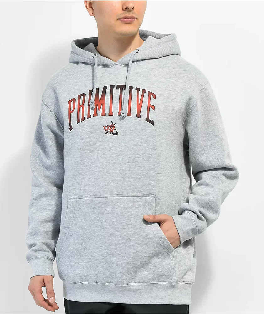 Primitive x Naruto Shippuden Akatsuki Grey Hoodie