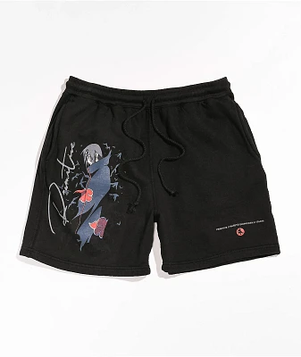 Primitive x Naruto Shippuden Crows Black Sweat Shorts
