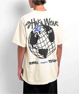 Primitive x Shaka Wear Takeover Cream T-Shirt