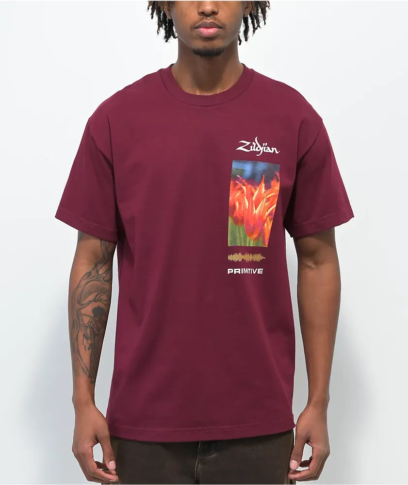 Primitive x Zildjian Field Day Maroon T-Shirt
