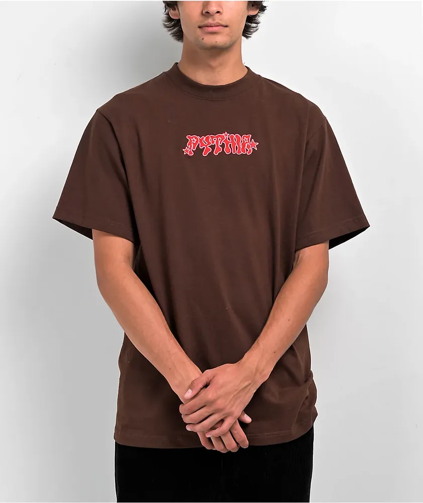 Pythia Red Logo Brown T-Shirt