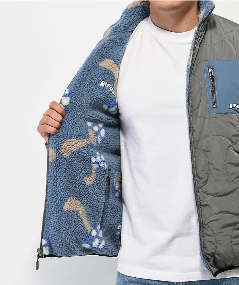 RIPNDIP Euphoria Grey Reversible Fleece Jacket