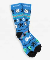 RIPNDIP Jolly Holiday Blue Crew Socks
