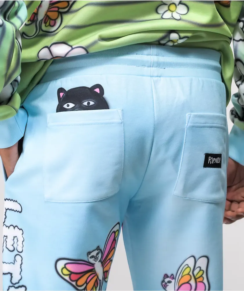 RIPNDIP Let's Make Love Blue & Green Jogger Sweatpants