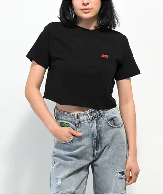 RIPNDIP Lord Devil Black Crop Pocket T-Shirt