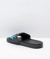 RIPNDIP Lord Nermal Black & Blue Flame Slide Sandals