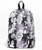 RIPNDIP Lord Nermal Family Tree Black & White Back Pack
