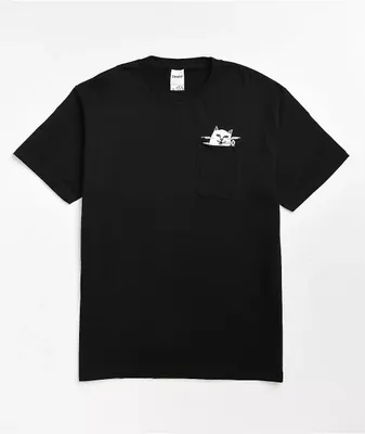 RIPNDIP Lord Nermal Smokey Black Pocket T-Shirt