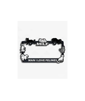 RIPNDIP Man I Love Felines License Plate Frame