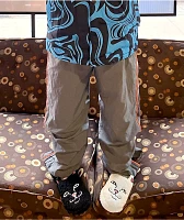RIPNDIP Nerm Face White Fuzzy Slide Slippers