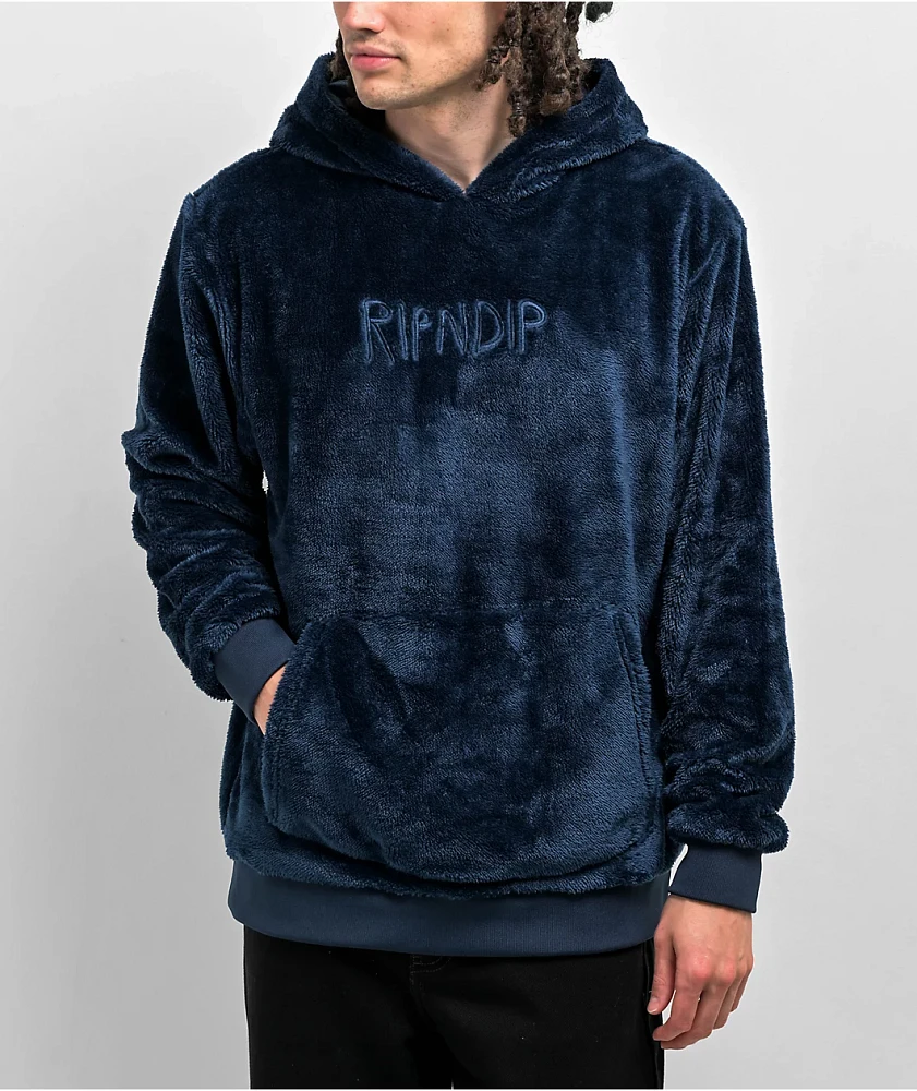 RIPNDIP OG Sherpa Blue Hoodie