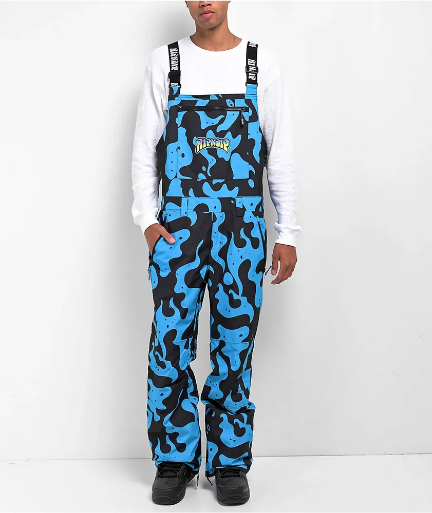 RIPNDIP Psychedelic Blue 10K Snowboard Bib Pants 2024