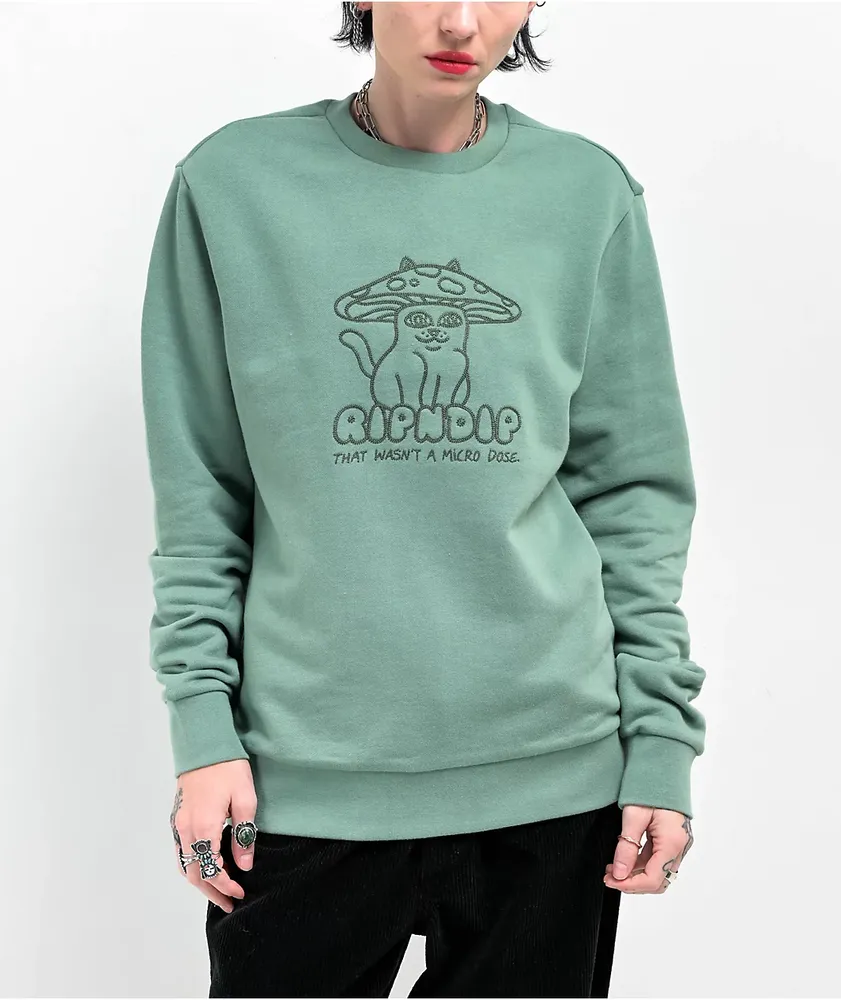 RIPNDIP Shroom Cat Pine Crewneck Sweatshirt