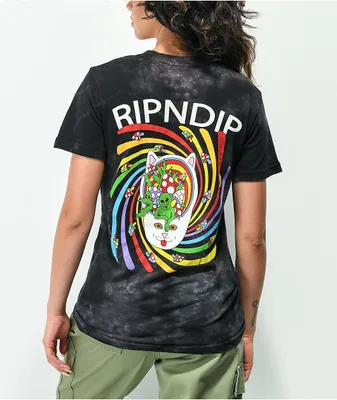 RIPNDIP Touch Of Psych Grey Tie Dye T-Shirt