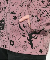 RIPNDIP We Dont Care Mauve Coaches Jacket