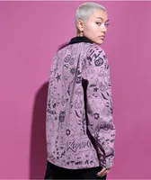 RIPNDIP We Dont Care Mauve Coaches Jacket