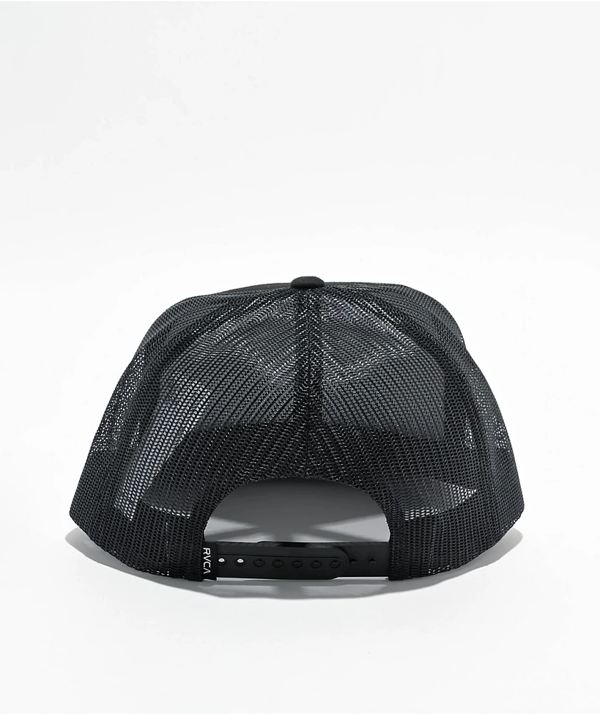RVCA Bull Terrier Black Trucker Hat