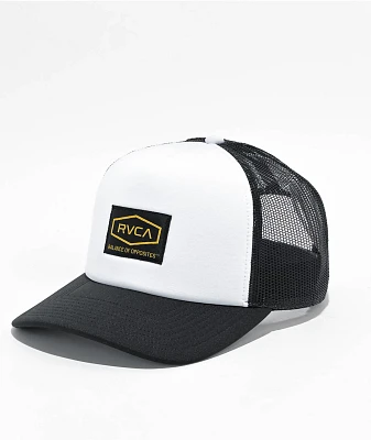RVCA Dayshift Black & White Trucker Hat
