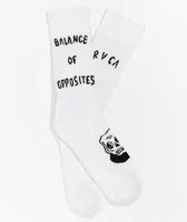 RVCA Skull White Crew Socks
