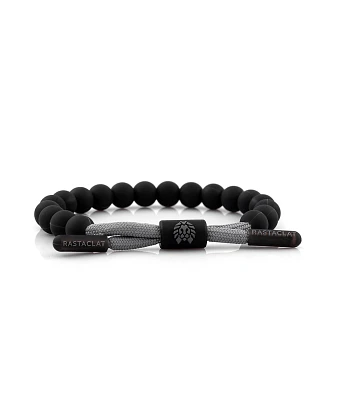 Rastaclat Karma Black Rubberized Beaded Bracelet