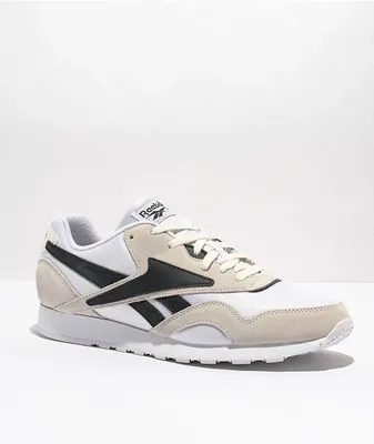 Reebok Classic Nylon Plus White & Black Shoes