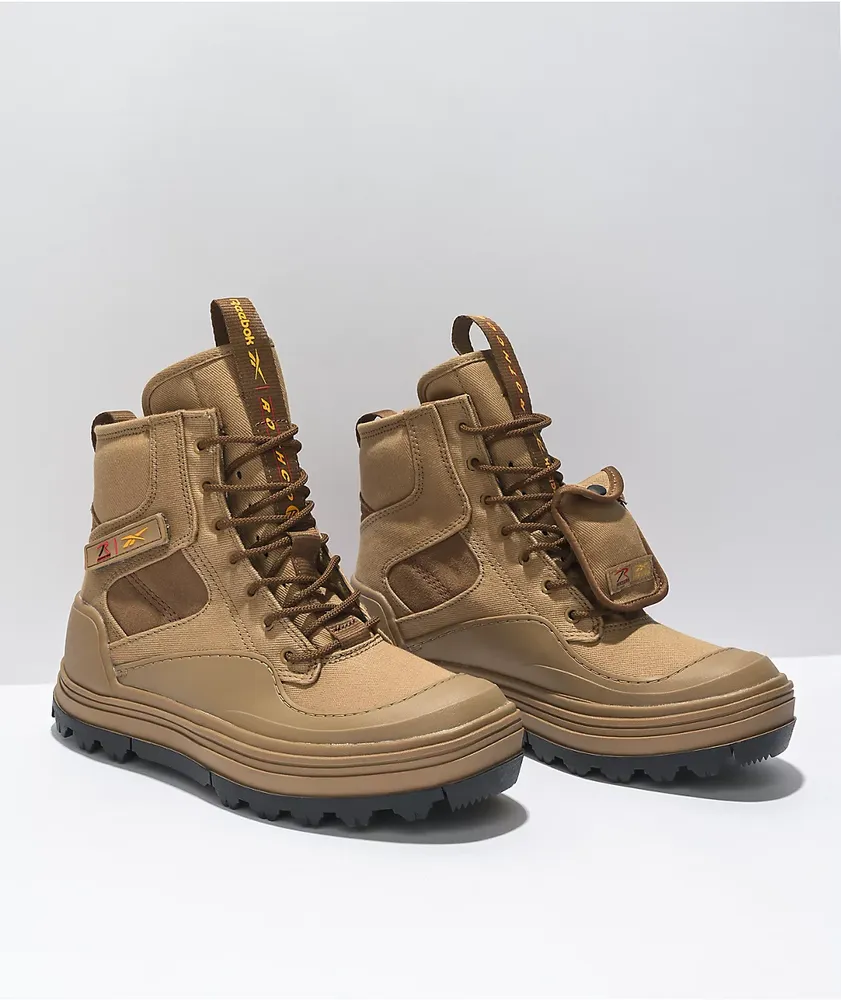 Reebok x Rothco Club C Cleated Khaki Hi-Top Shoes