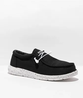 Reef Cushion Coast TX Black & White Canvas Slip-On Shoes