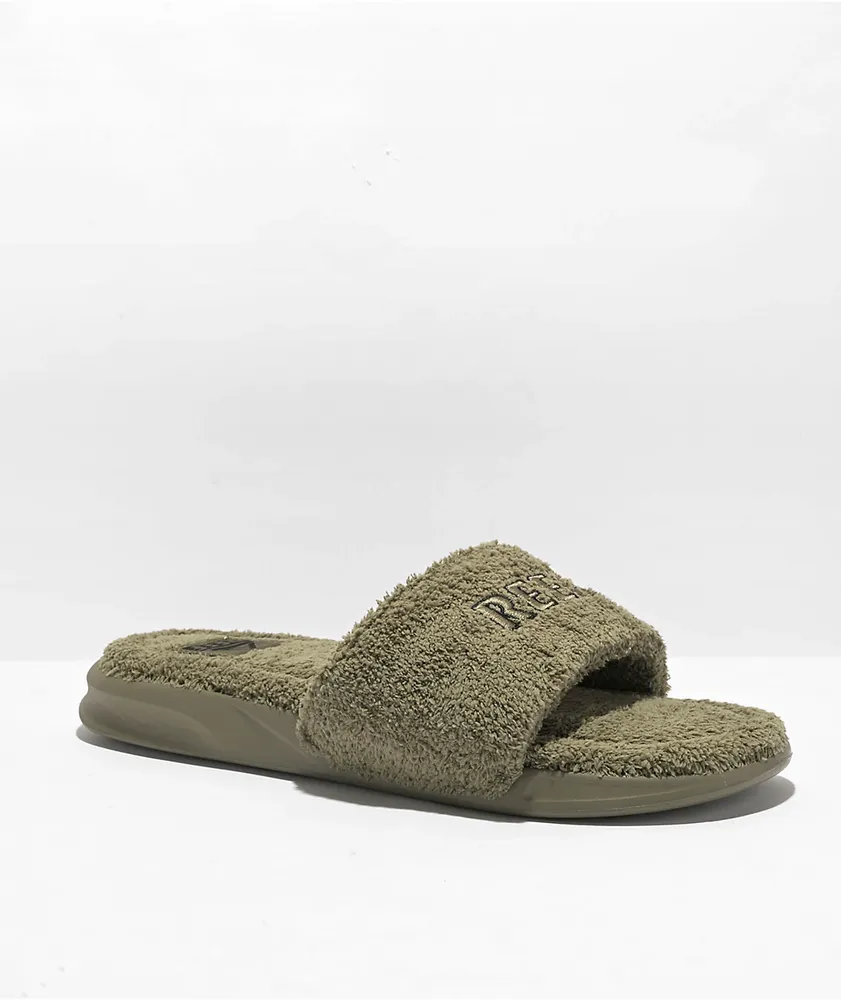 Reef One Chill Olive Slide Sandals
