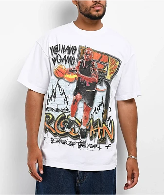 Rodman Apparel Art Of The Dribble White T-Shirt